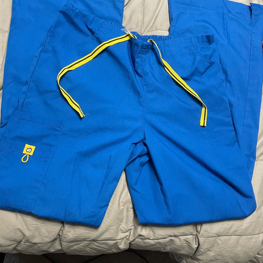 Wonderwink blue medium scrub pants